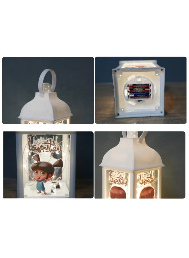 Whynot 🏮 whynot Ramadan LED Lantern with Handle – Modern Islamic Decoration (White) - Image 5