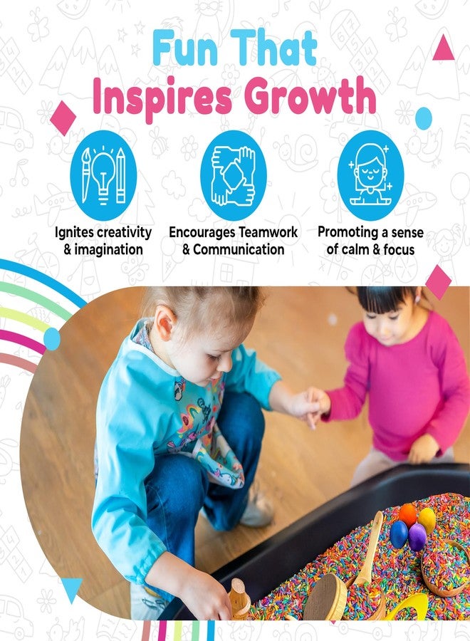Sensory-N-Stuff - Rainbow Rice and Sensory Bin Tools (10 Pieces), Wooden Sensory Bin Tools and Scoops with Chemical-Free and Food-Safe Rice, Table Tools for Fine Motor Skills - Image 4