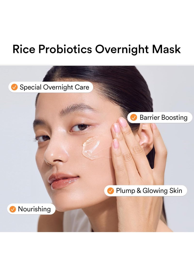 ابيب البروبيوتيك الأرز قناع ليلة واحدة حاجز الجيلي 2.7 أوقية فلورية I مرطب للتخلص مكثف ترطيب تغذية الوجه قناع النوم للعناية بالبشرة الكورية الجيلي كريم العيون قناع الطين الجلد الزجاجي - Image 3