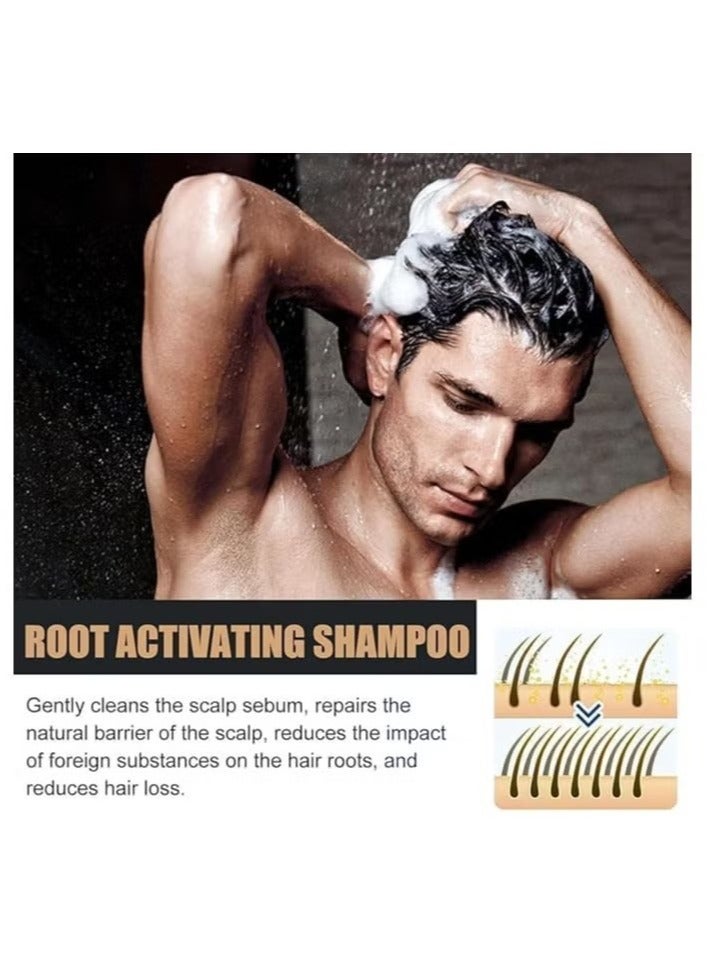 LUNOON Spartan Root Activator Shampoo, Spartan Shampoo, Hair Thickening Shampoo, Hair Loss Shampoo For Women Regrowth, Men Hair Growth Shampoo (1PCS) - Image 3