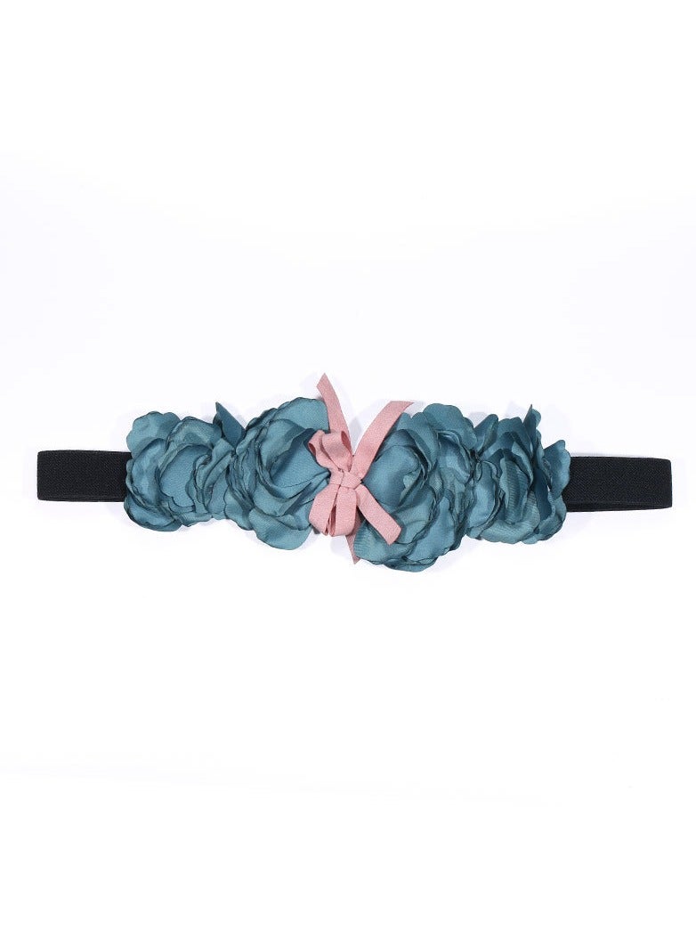 KUYING New Corset Elastic Elastic Elastic Womens Dress Decoration Fabric Flower Fashion Belt 