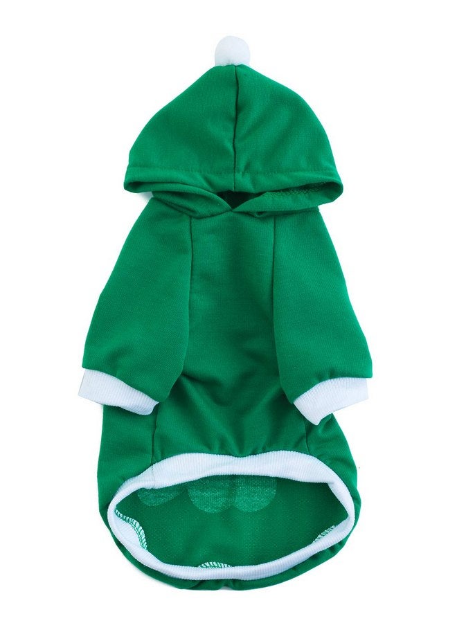 Impoosy St Patrick's Day Pet Dog Hoodies Funny Clover Shirt Cute Puppy Costume Clothes for Small Medium Dogs Cats Pets (M)