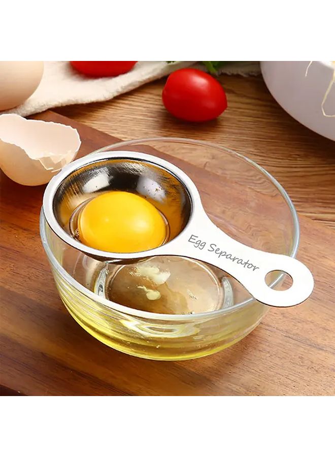 1 2 3 Pieces Silver Stainless Steel Egg Separator Set - Image 1