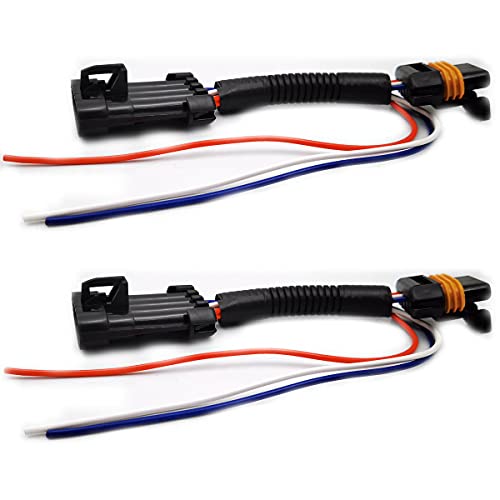 DEVMO 2pcs Compatible with Polaris RZR 900 1000 XP Turbo Tail Light Power Harness Whip Brake Light License Plate Rear Light Plug and Play 3 Wire Power Harness - Image 1