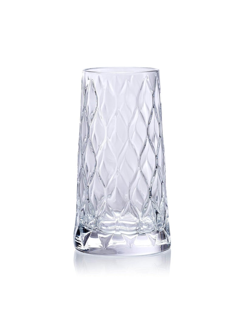 BLISS START BLISS START Transparent Leafy Glasses in Set of 6 Pcs Perfect fit for WaterJuice Highball Glass Water Juice Glasses Ice American Coffee Cup Juice Cup Cold Beverage CupGlass Cup  - Image 5