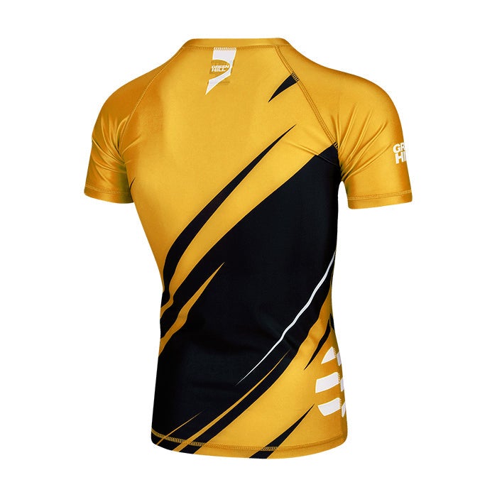 GREEN HILL Rash Guard IMMAF Approved - Black/Gold - Image 2