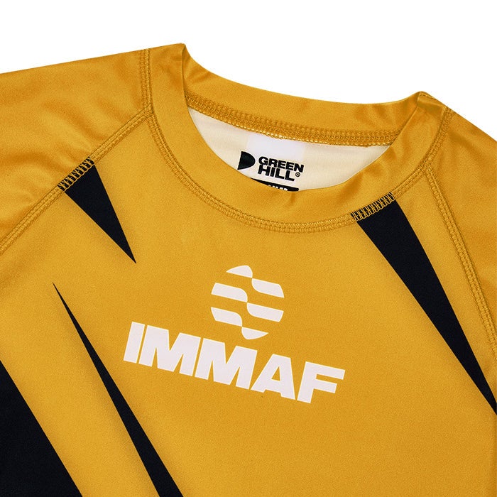 GREEN HILL Rash Guard IMMAF Approved - Black/Gold - Image 4