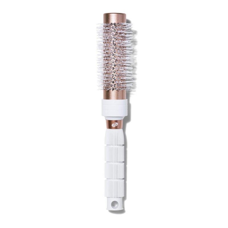 T3 - Volume Round Hair Brush Ceramic-Coated Barrel Vented Round Brush for Blow Drying Heat Resistant Bristles, White/Rose Gold - Image 1