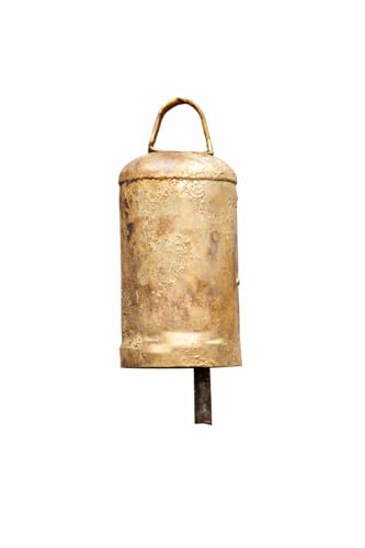 India Arts 6 Pack 4 Inch Metal Hanging Bells with Striker – Deep Resonant Chime Sound, Rustic Tin Cow Bells for Crafts, Wedding Decor, Wind Chimes, Door & Farm Use - Image 4