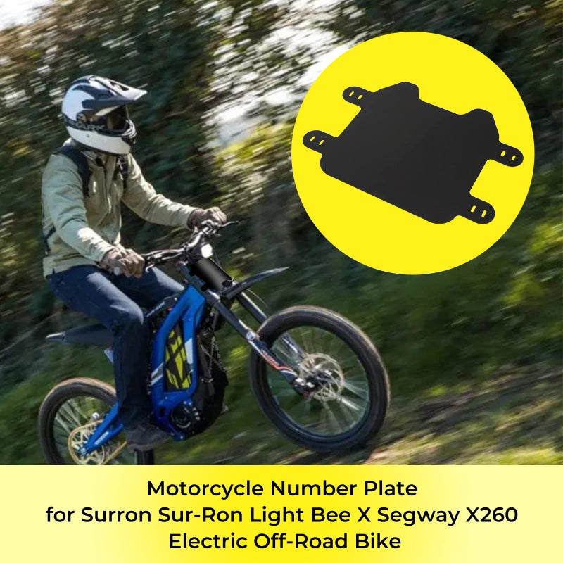 Alpha Rider Motorcycle License Plate for Surron Sur-Ron Light Bee X Segway X260 Electric Off-Road Bike,Front License Plate Frame ABS Plastic Replacement - Image 2
