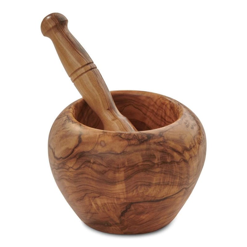 Berard Olive Wood Handcrafted Mortar and Pestle Set 5