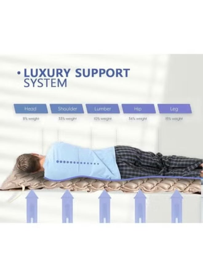 Inflatable Air Mattress with Alternating Air Cells, PVC Nylon Sleeping Mattress for Home Care and Everyday Comfort - Image 2