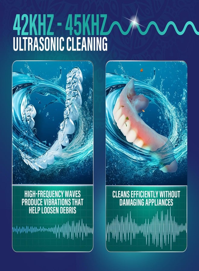 GuruNanda Retainer & Aligner Cleaning Pod for Retainers, Dentures, Mouthguards, Aligners, & Jewelry, 3 Modes, 45kHz Ultrasonic Retainer Cleaner, 190 ml capacity - Image 3