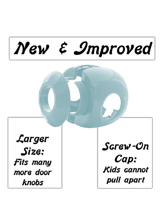 Driddle New & Improved - Door knob Baby Safety Cover - 5 Pack - Deter Little Kids from Opening Doors with A Child Proof Door Handle Lock (Blue) - Image 2