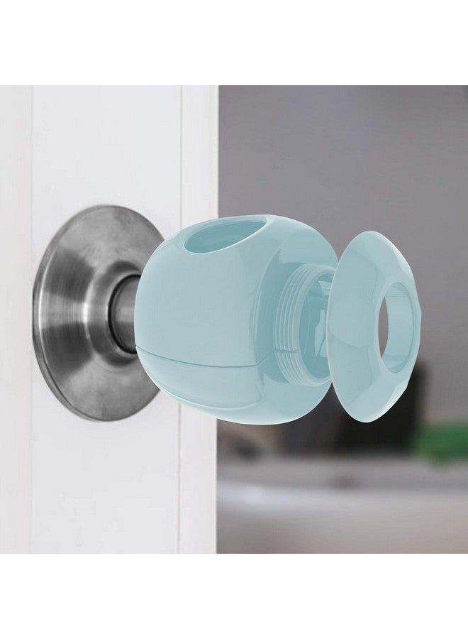 Driddle New & Improved - Door knob Baby Safety Cover - 5 Pack - Deter Little Kids from Opening Doors with A Child Proof Door Handle Lock (Blue) - Image 3