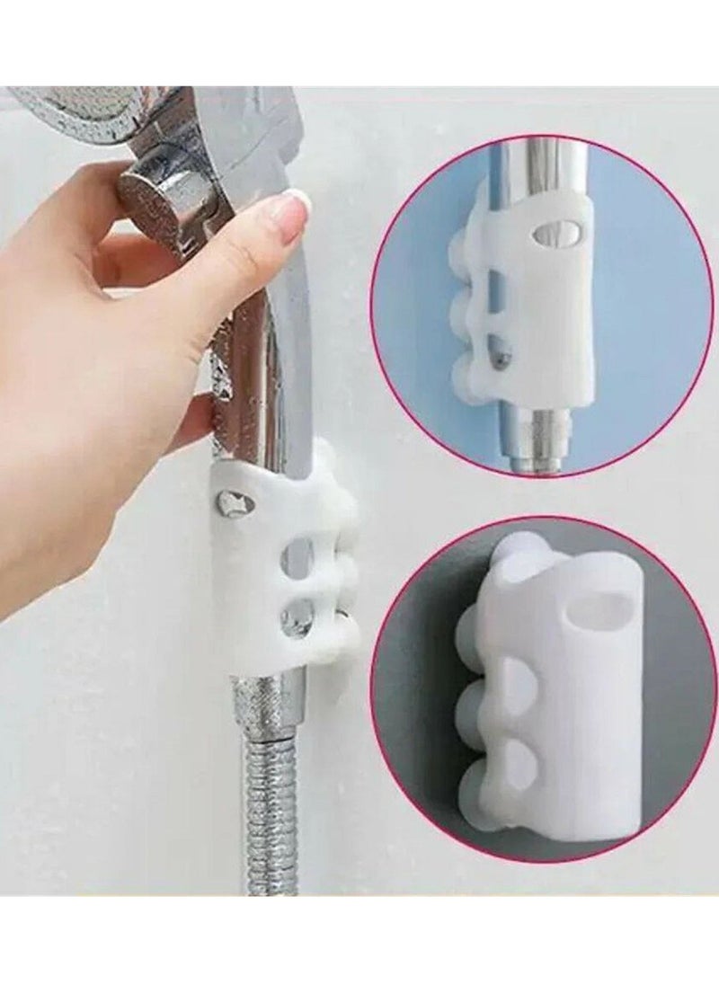 Generic holder Wall mounted removable shower head Silicone White  - Image 3