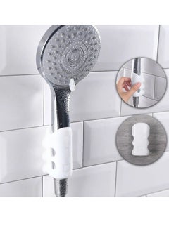 Generic holder Wall mounted removable shower head Silicone White  - Image 5