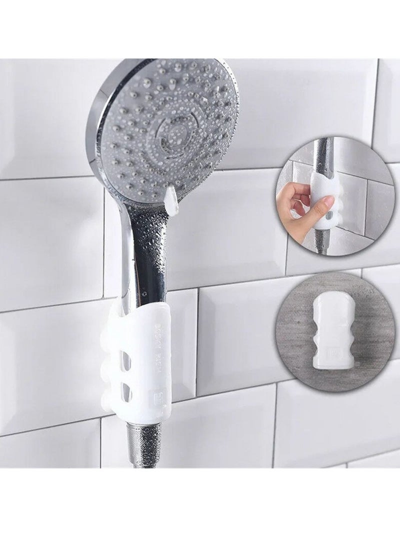 Generic holder Wall mounted removable shower head Silicone White  - Image 5