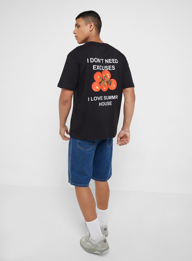 سفنتي فايف تيشيرت بطباعة جرافيك - Image 4