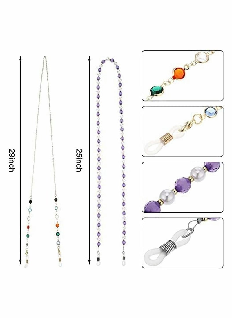 Elegant Beaded Eyeglasses Chains and Sunglasses Straps - 8 Stylish Designs for Secure Eyewear - Image 2