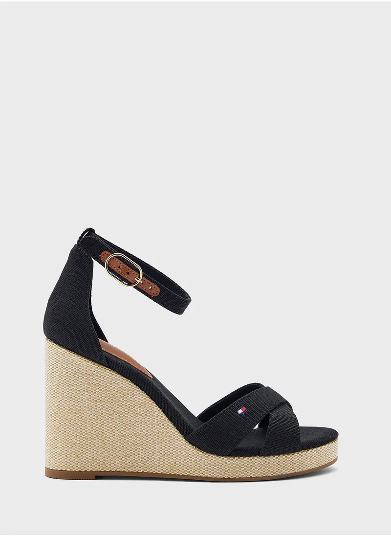 تومي هيلفيغر HIGH WEDGE CRISS CROSS ESPADRILLES