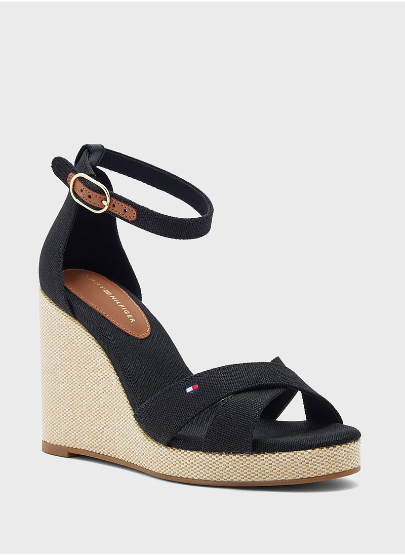 تومي هيلفيغر HIGH WEDGE CRISS CROSS ESPADRILLES