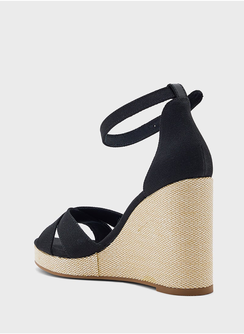 TOMMY HILFIGER HIGH WEDGE CRISS CROSS ESPADRILLES  - Image 3