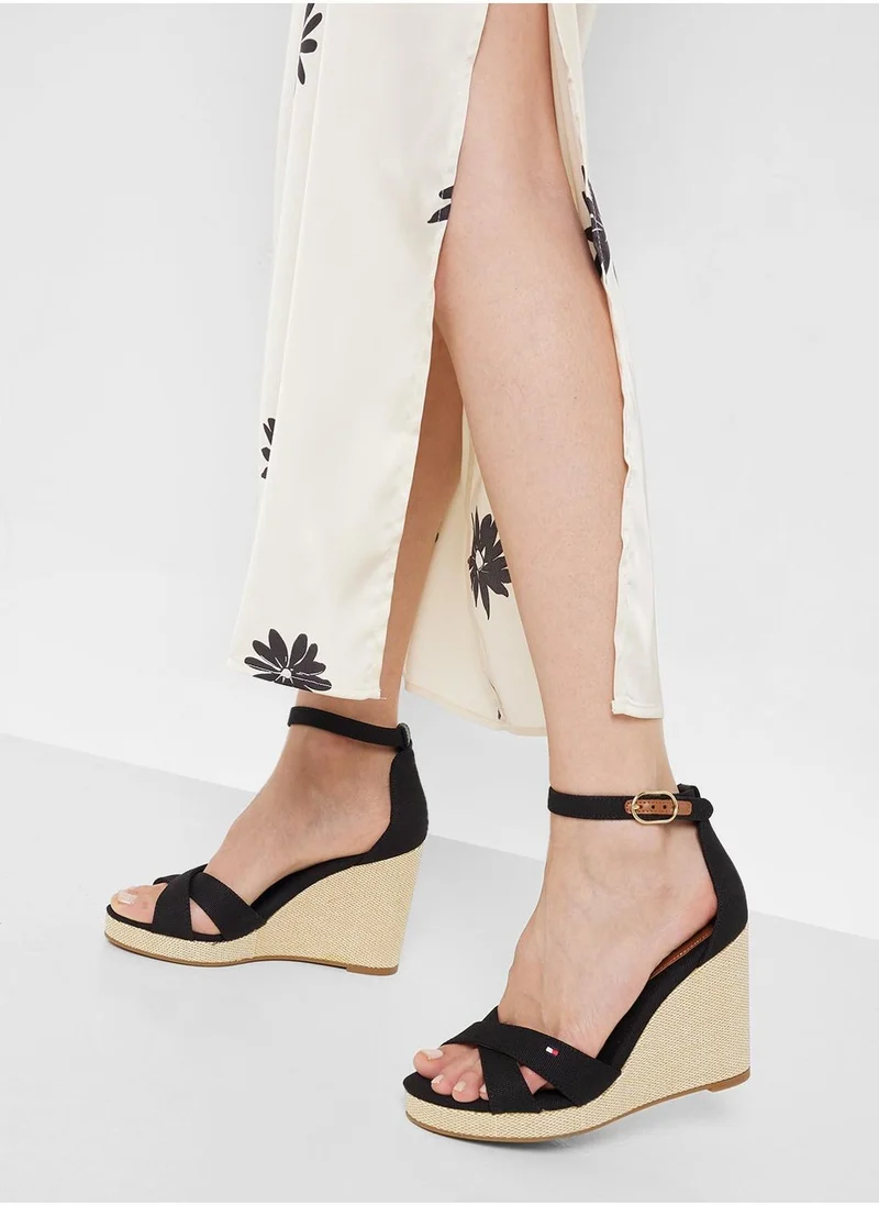 تومي هيلفيغر HIGH WEDGE CRISS CROSS ESPADRILLES