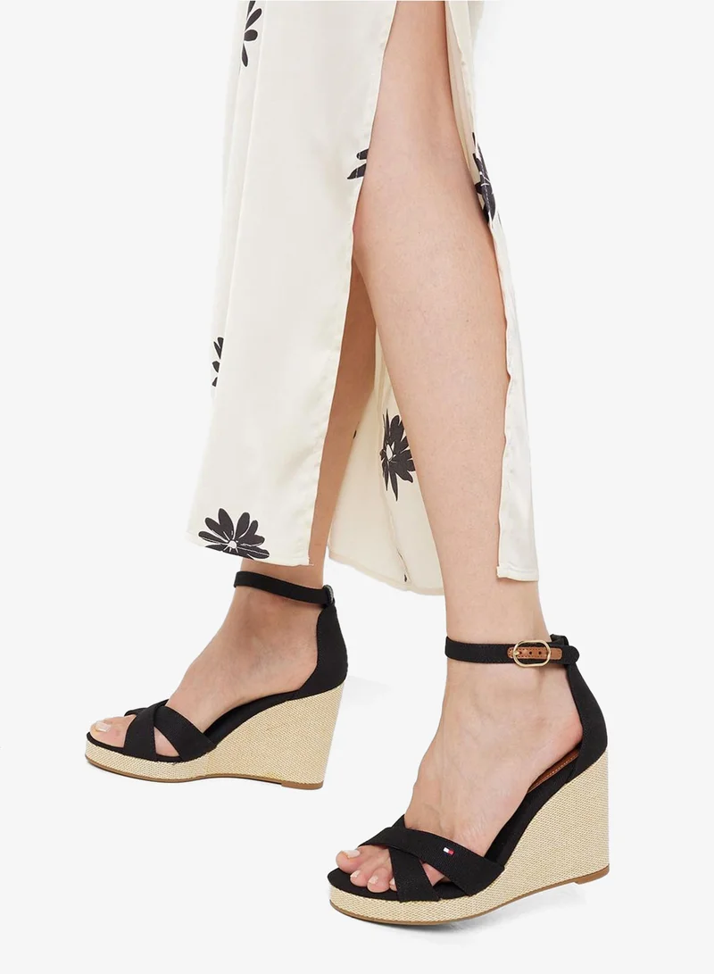 TOMMY HILFIGER HIGH WEDGE CRISS CROSS ESPADRILLES