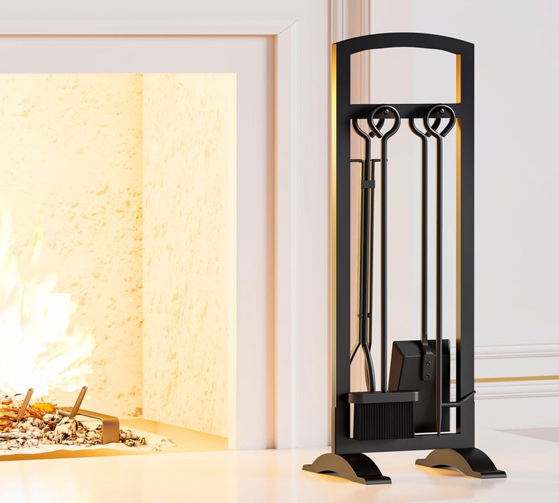 Kingson 5-Piece Lightweight Fireplace Tool Set â€“ Portable, Compact, and Stylish Fire Pit Accessories Kit - Image 2
