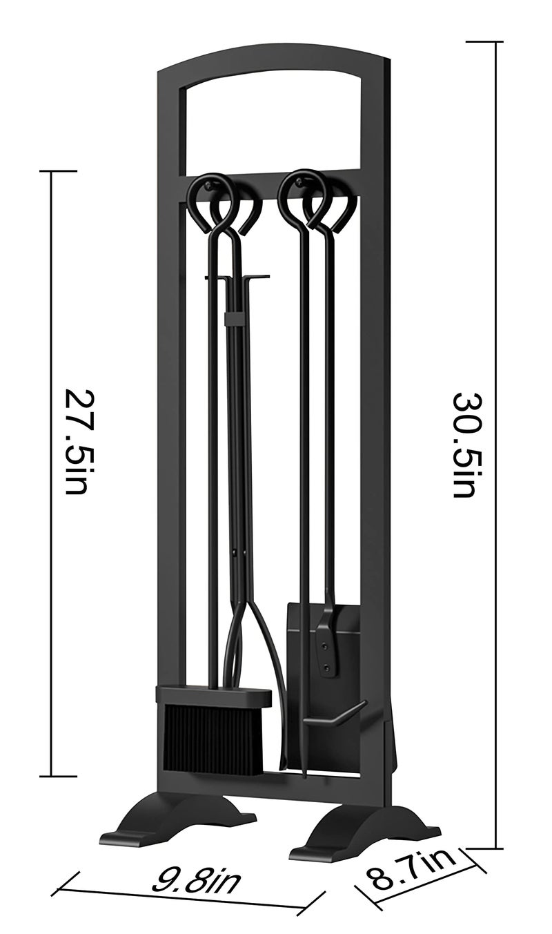 Kingson 5-Piece Lightweight Fireplace Tool Set â€“ Portable, Compact, and Stylish Fire Pit Accessories Kit - Image 3