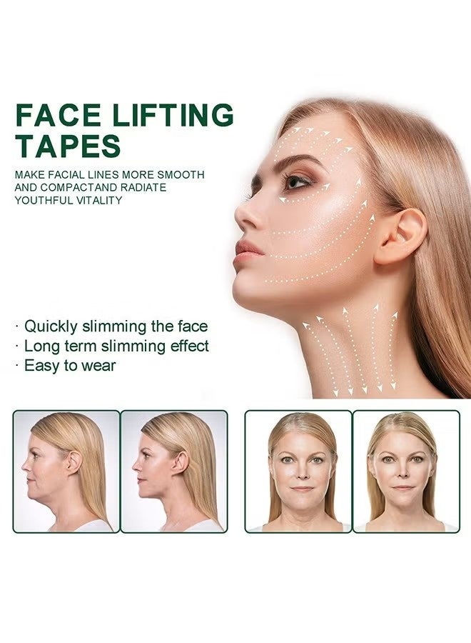 ويست اند مانث 30 جهاز كمبيوتر شخصي وجه رفع التصحيح ، مقاومة للماء عالية المرونة Facelift وجه رفع الشريط ، لإخفاء تجاعيد الوجه رفع الجلد المنخفض إخفاء ذقن مزدوج رقيق جدا التنفس - Image 5