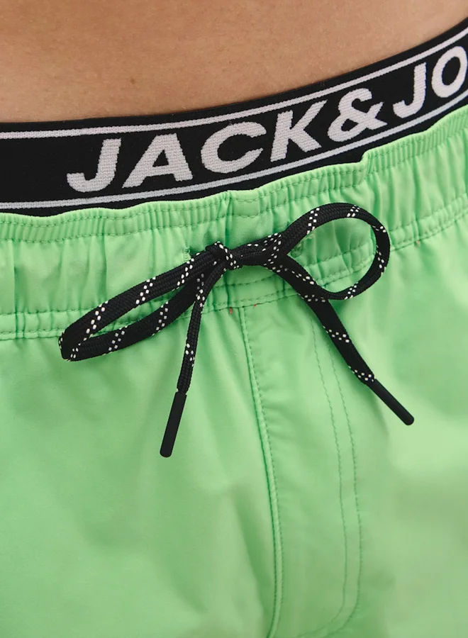 JACK & JONES Mid Rise Regular Fit Swim Shorts