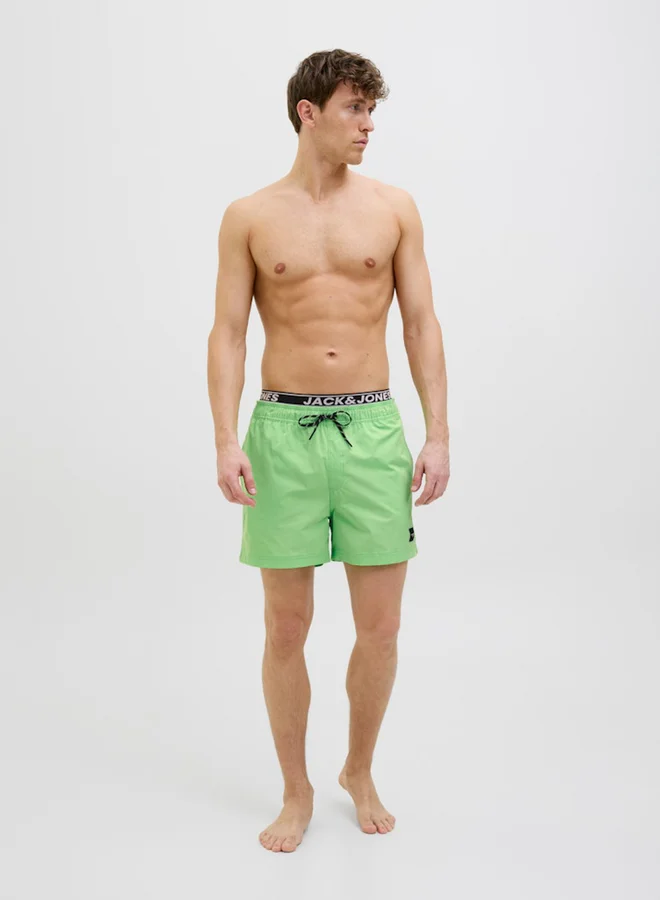JACK & JONES Mid Rise Regular Fit Swim Shorts