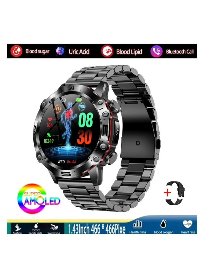 AROAQ ET482 Smart Watch AMOLED HD Screen Multi-sport Alarm Clock Bluetooth Call