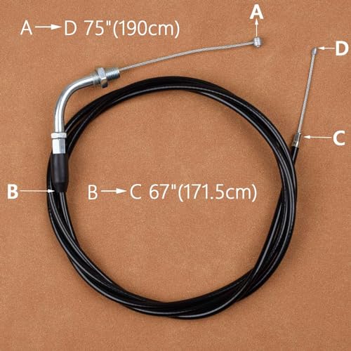 Royitay 7/8" Twist Throttle Accelerator Handle Grips, 75" Throttle Cable With ON OFF Switch for Mini Bike 49cc 50cc 80cc 90cc 110cc 125cc 212cc Pit Bike Dirtbike Go Kart Zooma Stand Up Gas Scooter - Image 3