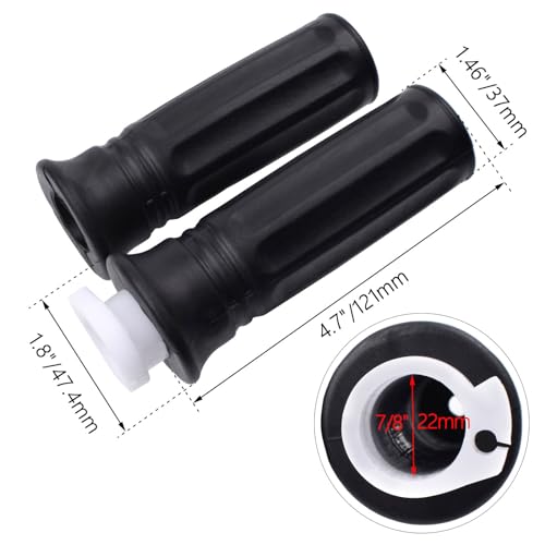 Royitay 7/8" Twist Throttle Accelerator Handle Grips, 75" Throttle Cable With ON OFF Switch for Mini Bike 49cc 50cc 80cc 90cc 110cc 125cc 212cc Pit Bike Dirtbike Go Kart Zooma Stand Up Gas Scooter - Image 2