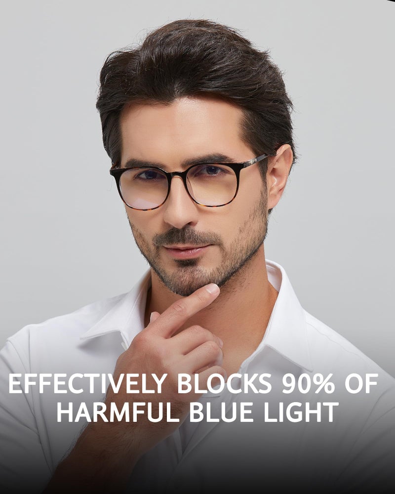 ANRRI Blue Light Blocking Glasses Anti Eye Strain Computer Glasses Filter UV400 Lightweight Frame Eyeglasses for Women Men - Image 3