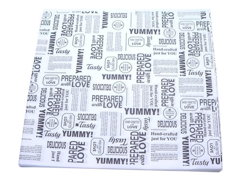 Inditradition Food-Grade Food Wrapping Paper, Leak-Proof (Pack of 250 Sheets, 11 x 12, Black & White Newspaper Print) - Image 5