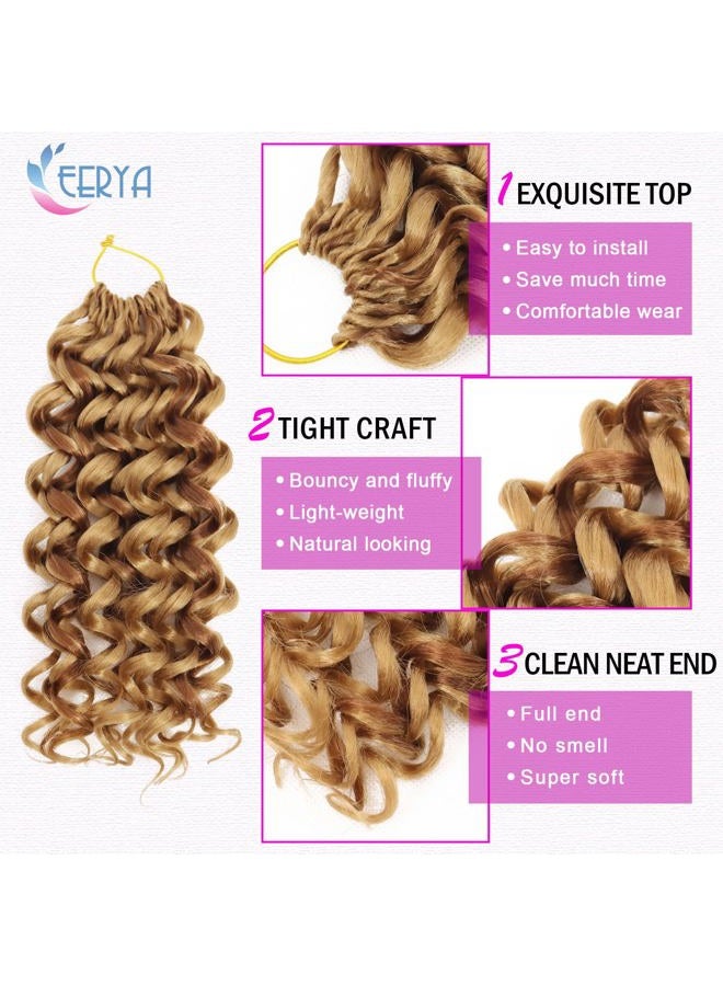 Eerya 7 Packs GoGo Curl Crochet Hair 10 Inch Short Curly Crochet Hair for Women Water Wave Beach Curl Deep Twist Crochet Braids Synthetic Braiding Hair Extensions (10 Inch, P27/30) - Image 4