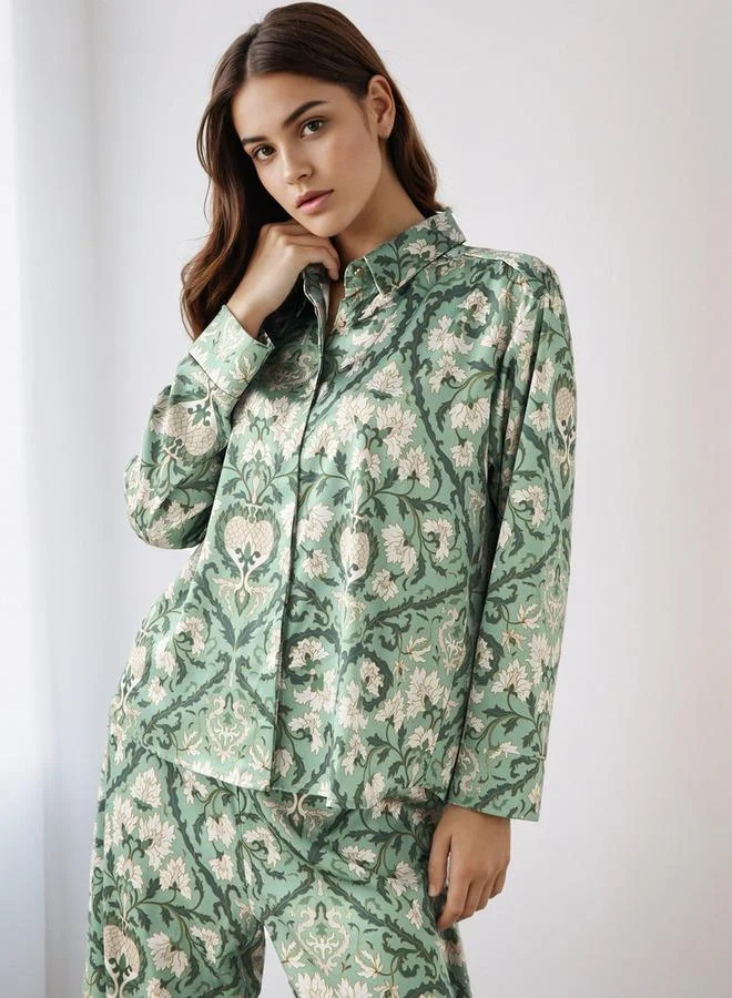 سبلاش فيڤ طقم بلوزة وبنطلون واسع الساقين