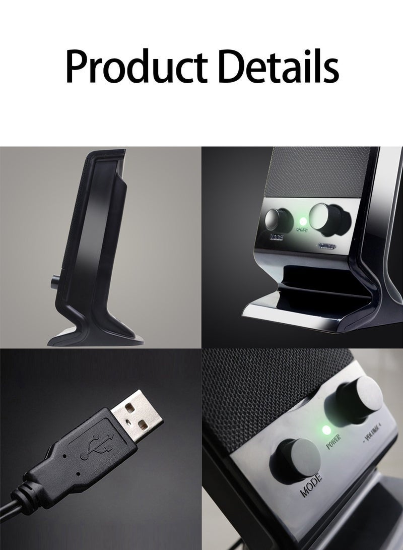 كيلا مكبر صوت كمبيوتر صغير الحجم وأنيق، مزود بتحكم في مستوى الصوت ومقبس صوت 3.5 ملم، يعمل بمنفذ USB، مناسب لشاشات الكمبيوتر والأجهزة اللوحية والهواتف المحمولة. سماعات كمبيوتر, سماعة كمبيوتر, مكبر صوت للكمبيوتر - Image 2