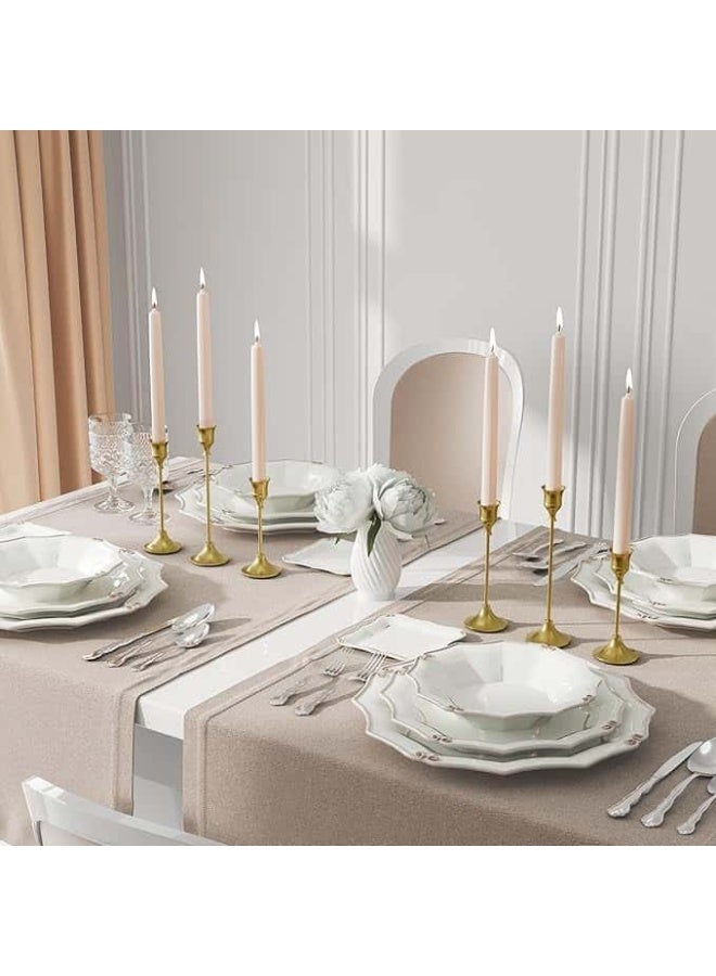Anmi 3Pcs Gold Candle Holder, Candle Stick Holders, Candlestick Holder Set for Dinning, Party, Vintage Modern Decorative Centerpiece for Table Mantel Wedding Housewarming Gift - Image 3