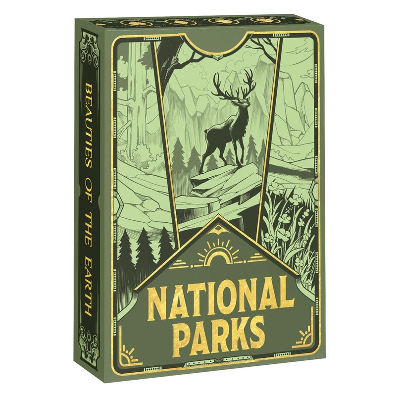 99FOX Nature Reserve National Park Playing Cards Premium Black Core Paper Poker Deck with Linen Texture Scenic Landscape Wildlife Art Gift for Card Game Lovers Family Collectors - Image 3