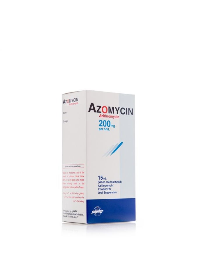 Julphar - Azomycin 200Mg Susp 15Ml - Image 1