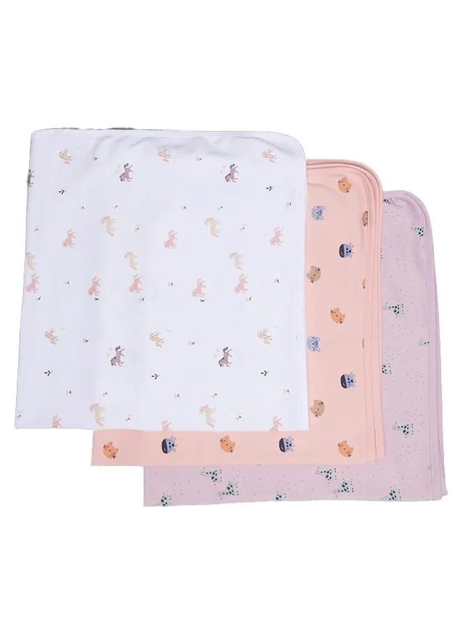 أطفال وأكثر Babies & More Newborn Girls Multicolor Baby Blanket