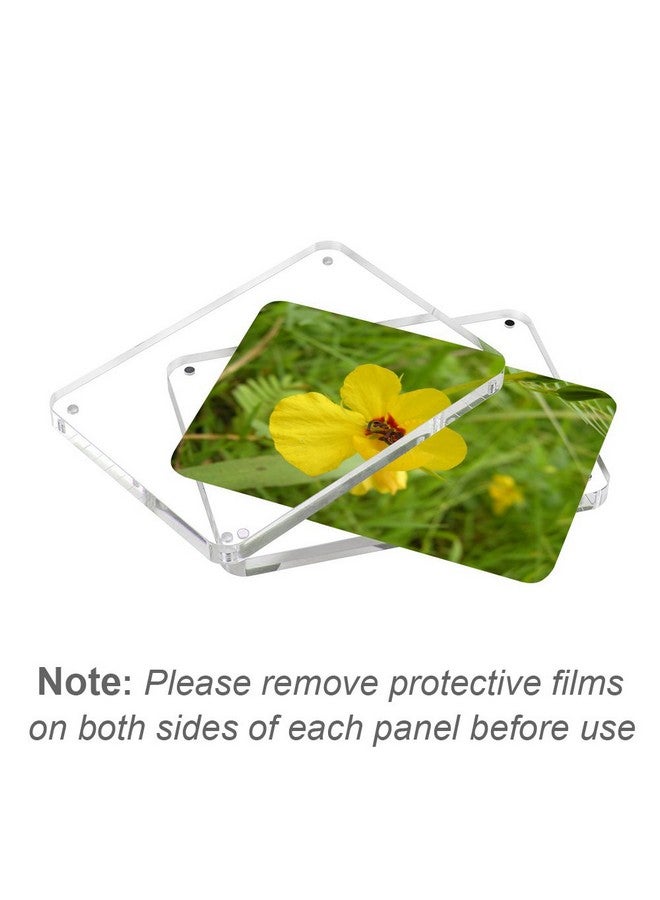 FoRapid 3" Dual Sided Clear Acrylic Refrigerator Magnetic Photo Frame Frameless Display Compatible With Fujifilm Mini 9 8 8+ 2X3 Photo  - Image 4