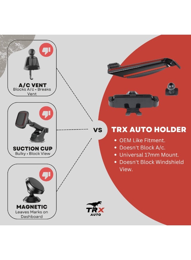 TRX AUTO Phone Holder & Dashboard Screen Storage Box for Toyota Prado LC250 2024–2026 | Strong Grip Mount | Non-Blocking AC Design | Easy Installation | Secure 360° Phone Holder - Image 2