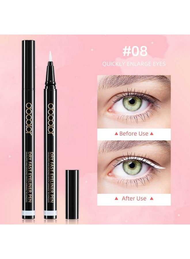 docolor Waterproof Eyeliner Pen Longwearing With Ultrafine Tip Liquid Eye Liner (White) - Image 5