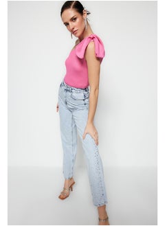 Pink Knitwear Blouse TPRSS22BZ0166